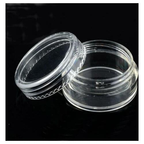 100Pcs Cosmetic Jar 5g Small Empty Cosmetic Refillable Bottles Plastic Eyeshadow Makeup Face Cream Jar Pot Container