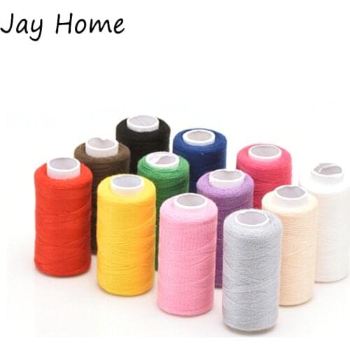 12 Colors Polyester Sewing Thread Strong and Durable Embroidery Thread Spool for Hand Sewing Cross Stitch Accessories