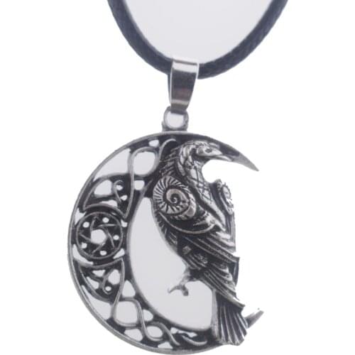 12pcs viking raven crow necklace