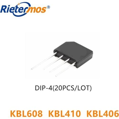 20PCS KBL608 6A 800V KBL410 4A 1000V KBL406 4A 600V DIP-4 HIGH QUALITY