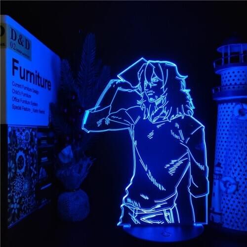 MY HERO ACADEMIA 3D Lamp Shota Aizawa Action Figure LED Night Light Boku no Hero Academia Lampara Room Decor Navidad Xmas Gift