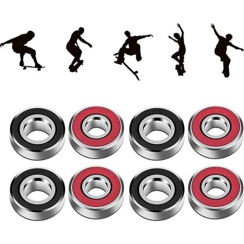 4Pcs 608RS Skateboard Bearings Double Shielded Miniature Ball Bearings for Skateboards Scooters Roller Blade Skates 8x22x7 mm