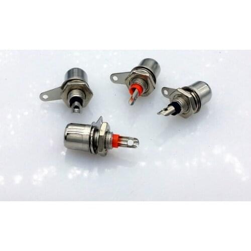 50pcs Audio Video metal RCA Phono Chassis Panel Mount Female Socket Screw Solder Connectors for amplifier