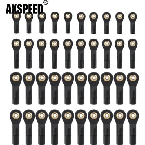 AXSPEED 10Pcs Plastic M2/M3 Link Rod Ball End Joint for Axial SCX10 TRAXXAS TRX-4 1/10 RC Rock Crawler Car Accessories