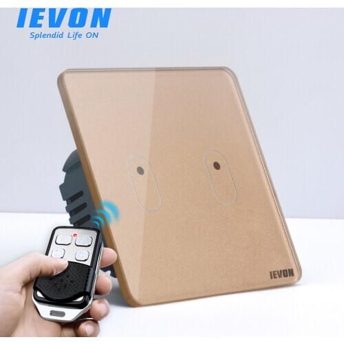 Wireless Wall Light Switch Touch EU Standard Smart Light Switch, 130-240V 1234 Gang Glass Panel Remote Control Touch Wall Switch