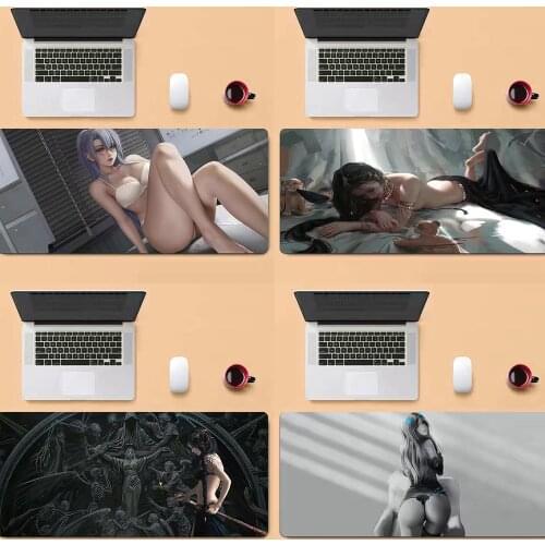2021 Anime Super Sexy Girls Large Mouse Pad 900*400*2MM 800*400*2MM 700*300*2MM Rubber Waterdorps Game Mouse Pad Keyboards Mat