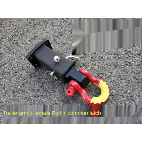 Fast tow hook arm square mouth tow hook car rescue u hook solid arm