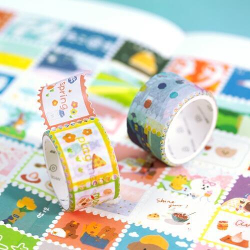 2.5cm wide Cute cartoon animal stamp Washi Tape Scrapbooking Decorative Adhesive Tapes Paper Japanese Stationery Sticker
