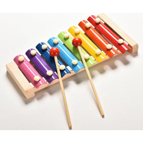 Learning&Education Wooden Xylophone For Children Kid Musical Toys Xylophone Wisdom Juguetes 8-Note Music Instrument