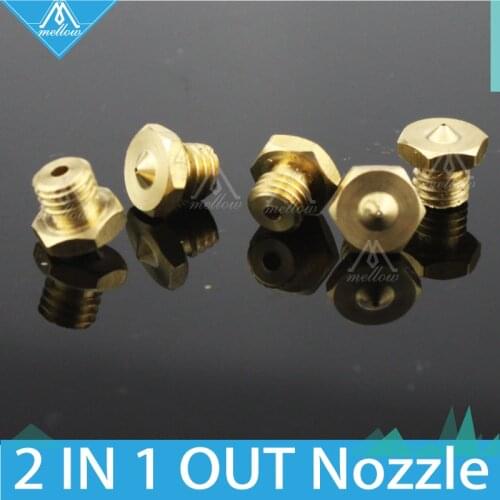 3D printer parts Extrusion Single Head Hot End Multi Color Extruder 2 in 1 out of Cyclops HotEnd Nozzle 1.75 filament for 0.4mm