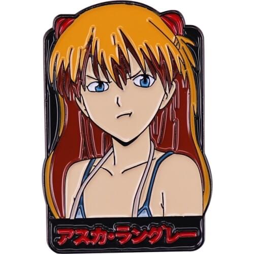 Evangelion - Asuka Enamel Pin Brooch The designated pilot of the Eva-02 to fight against enemies