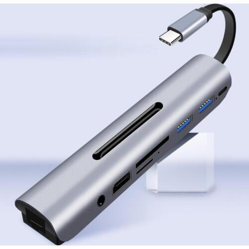8 in1 USB Type C 3.1 HUB for Type C to 3USB 3.0 4K HDMI RJ45 Ethernet Micro SD TF