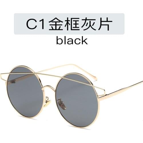 Round Metal Women Sunglasses Fashion Glasses