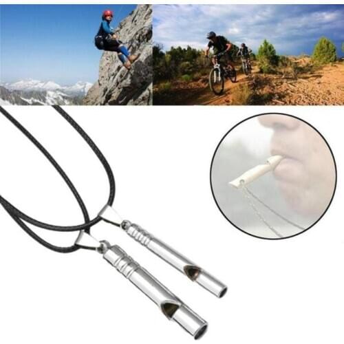 Multifunctional Defensive Training Outdoor Camping Hiking Necklace Whistle Mini Kit Keychain Whistles Survival Emergency Tool