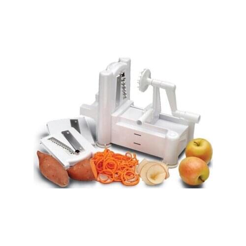 Multi function chopper hand propelled chopper Spiral Vegetable Slicer 3 in 1
