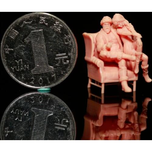 1:64 1:87 Model Old people and beautiful women Miniature Figure People White Model Need To Be Colored By Yourself