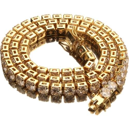 MOFLO Hips Hops Bling Jewelry 3mm 4mm 5mm Diamonds Tennis Chain Iced Out Bling Cubic Zircon CZ Tennis Chain Necklace