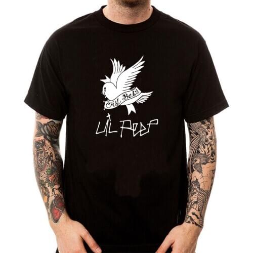 Cry Baby Lil Peep T Shirt Men Hip Hop Summer Tops 2020 Cartoon T-shirt Rip Lil. Peep Funny Graphic Kawaii Oversized Tshirt Male
