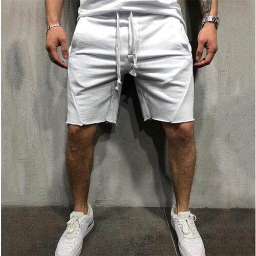 Mens shorts Jogger Shorts Drawsting Lightweight Sports Bottoms Men White Sweat Shorts Running Bermudas Fashion Bermudas Summer