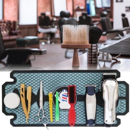 Anti-skid Pad For Barber Barbershop Push-shear Scissores Mat Hair Salon Silicone Hairdressing Tool Mat Pad Curler Holder Display