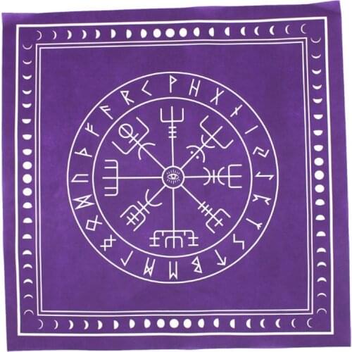 50*50cm Non-woven Tarot Tablecloth Rune Divination Altar Patch Tarot Table Cover Board Game Textiles Black/Purple wholesales