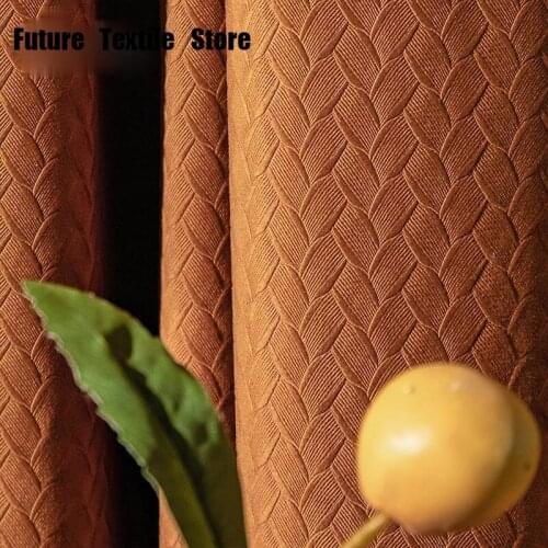 2021 New High-end Nordic Light Luxury Texture Shading Velvet Curtains for Living Room Bedroom Home Decor Blackout Curtains
