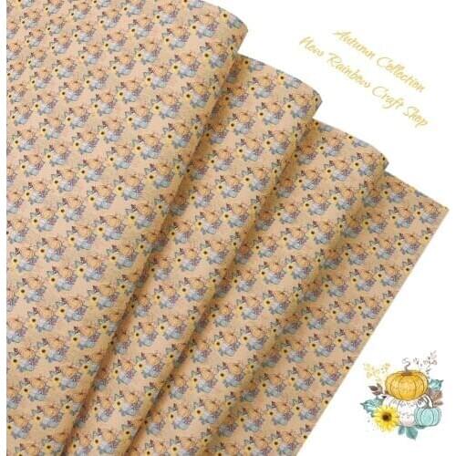 New Rainbow 30x138cm/roll Autumn Pumpkin Pu faux leather yard bow making fabric, nice for many crafts and handmade projects