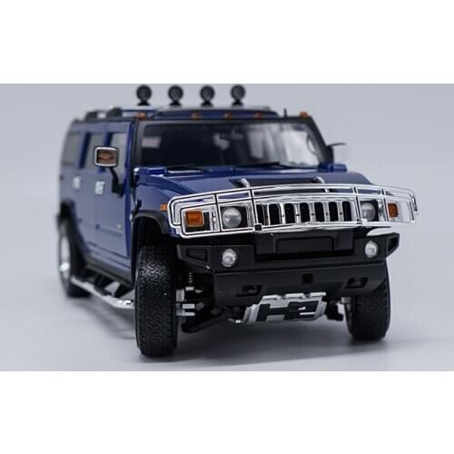 Original factory authentic 1:18 blue metal H2 SUV Hummer Highway 61 diecast car model for collection