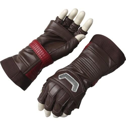 Superhero Captain Steve Rogers Gloves Cosplay Adults Costume Black Glove Accessories