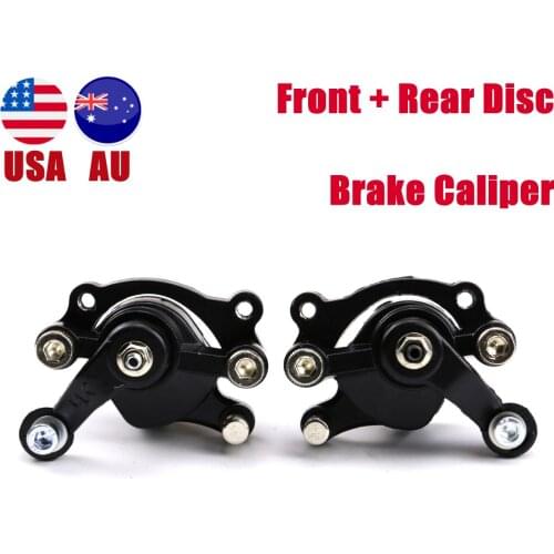 Front + Rear Disc Brake Caliper For 47cc 49cc Dirt Mini Pocket Bike Scooter Minimoto