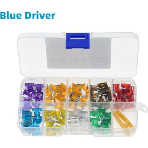 100Pcs/Lot Car Truck Micro Blade Fuses 3A 5A 7.5A 10A 15A 20A 25A 30A AMP Plastic Box Assortment With Clip Accessories Tool