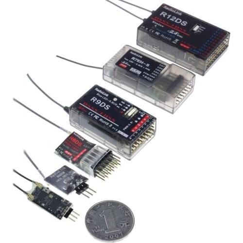 Radiolink 2.4G R12DSM R12DS R9DS R8FM R6DSM R6DS R6FG Rc Receiver for AT9S Transmitter RC FPV Racing Drone