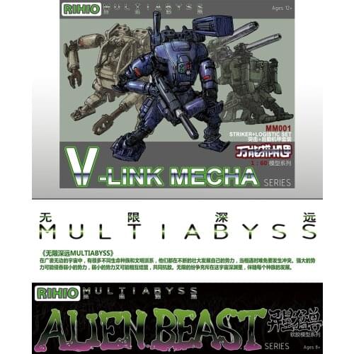 Rihio Multiabyss Striker MM001 Defender Transpotation Mode Gundam Mobile Suit Assemble Model Kits Plastic Model toys
