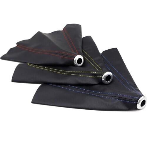 Universal Leather Short Shifter AT MT Shift Knob Shifter Gear Knob Boot Cover For Ford Galaxy Mondeo 3 4 S max C max Honda