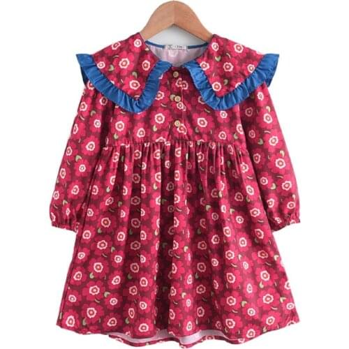 Girls Princess Casual Dresses 2021 New Spring Autumn Kids Print Girls Dresses Children Lovely Clothing Cute Spring Suits 1-5Y
