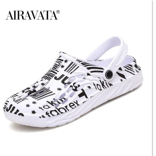Couple Slippers Women Summer Outdoor Beach Shoes Fashion Slip On Garden Clogs Casual Shower Water Mules Quick-Drying Sandals