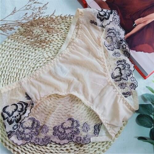 New Sexy Embroidered Comfy Cotton High Waisted CX20 Underwear Women Calcinha Brief Sets Panties Solid Embroidery