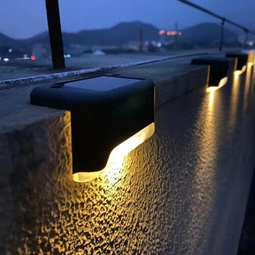 1/4/8/16 Pcs Solar Wall Lamp Outdoor IP65 Waterproof Light LED Staircase Intelligent Night Lights for Garden Park Road Lighting