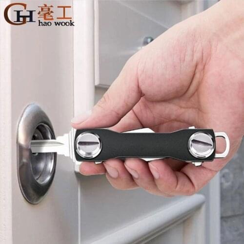 Smart key chain Mini Keychain Compact Key Decorative Holder Clip Home Storage Metal key Clip Aluminum Organizer Keychain Outdoor