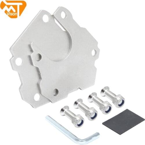 Universal Motorcycle Bike Aluminium Alloy Kickstand Pad Plate Base Bike Side Stand Grip Support Foot Pad Base