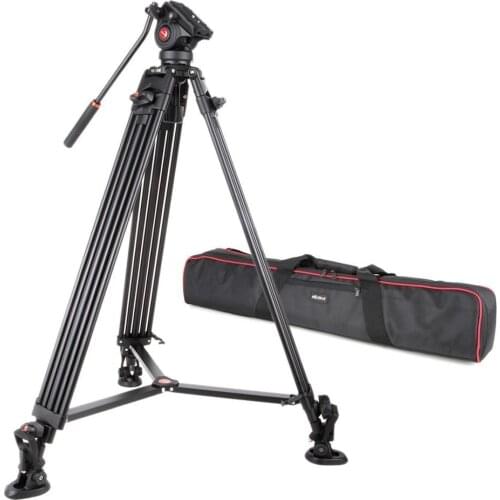 Viltrox VX-18M 1.88m Aluminum Professional Heavy Duty Video Camcorder Tripod with Fluid Head + Carry Bag for Camera DV