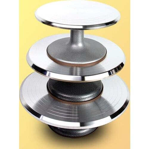 Baking tool 10/12 inch alloy mounted cream cake Turntable Rotating table stand base turn around Decorating silver metal