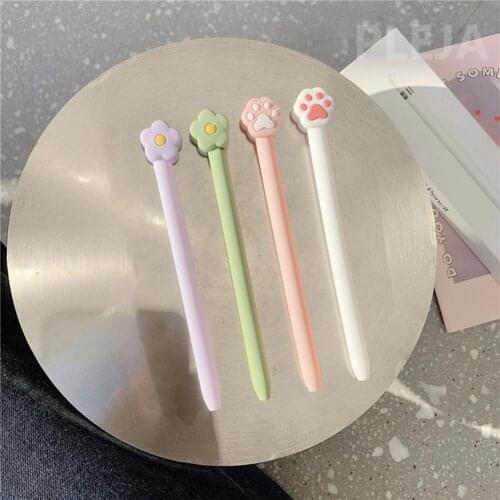 Cartoon Cat Paw Shape Anti-lost Stylus Pen Protective Cover Soft Silicone Case Sleeve for Apple Pencil 1/2