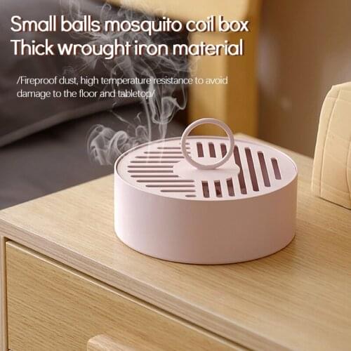 Iron Mosquito Coil Box Tray Cover Anti-scalding Lift Ring Hollow Aromatherapy Box Household Tools Multipurpose For Home Kitchen
