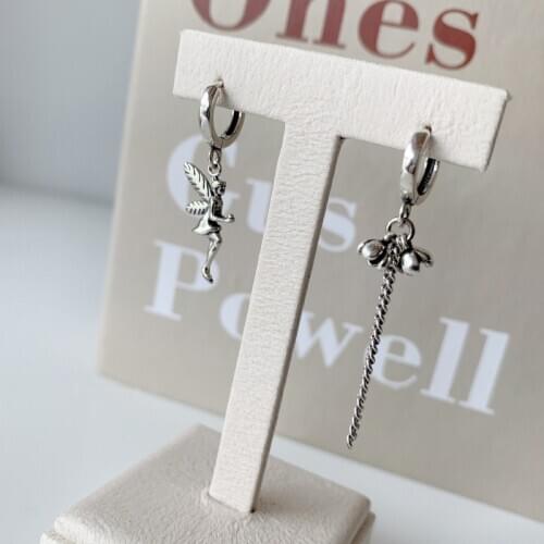 S925 Sterling Silver Earrings For Women Korean Bee Angel Wings Tassel Earrings Jewelry Wholesale