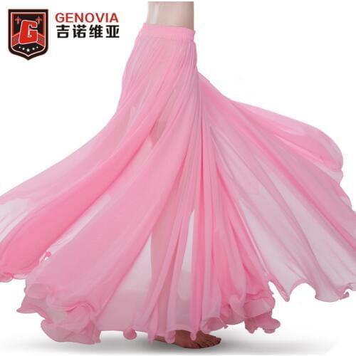Professional Women Oriental Belly Dance Costume Waves Skirt Dress with Slit Carnival Bollywood Skirt Free Shipping