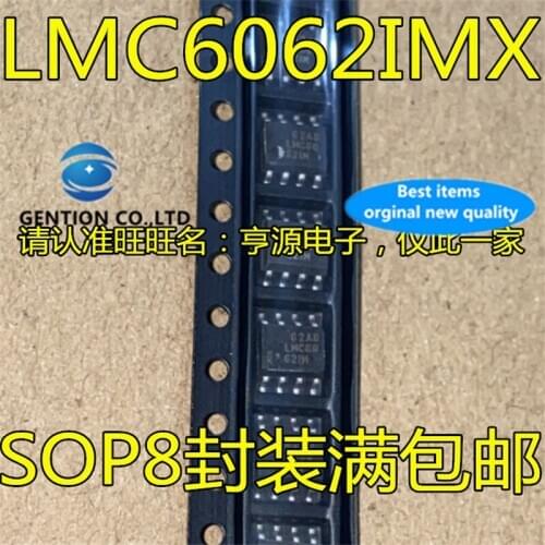 10Pcs LMC6062 LMC6062IMX LMC6062IM SOP8 Operational amplifier chip in stock 100% new and original