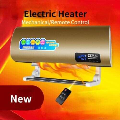 1000Watt 2000Watt Home Heating Fan Remote Control Electric Heating Wall Hanging Bathroom Mobile Mini Air Conditioning Fan