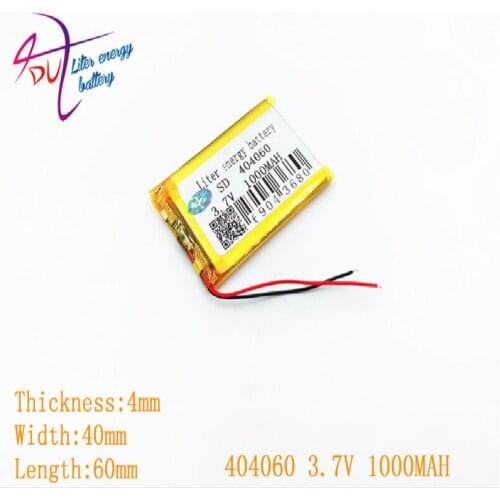 3.7V 1000mAh 383860 404060 Lithium Polymer Li-Po li ion Rechargeable Battery For Mp3 MP4 MP5 GPS mobile bluetooth