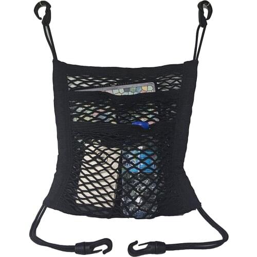 3-Layer Car Mesh Organizer Seat Back Net Bag Barrier Of Backseat Pet Kids Cargo Tissue Car Interior Accessories
